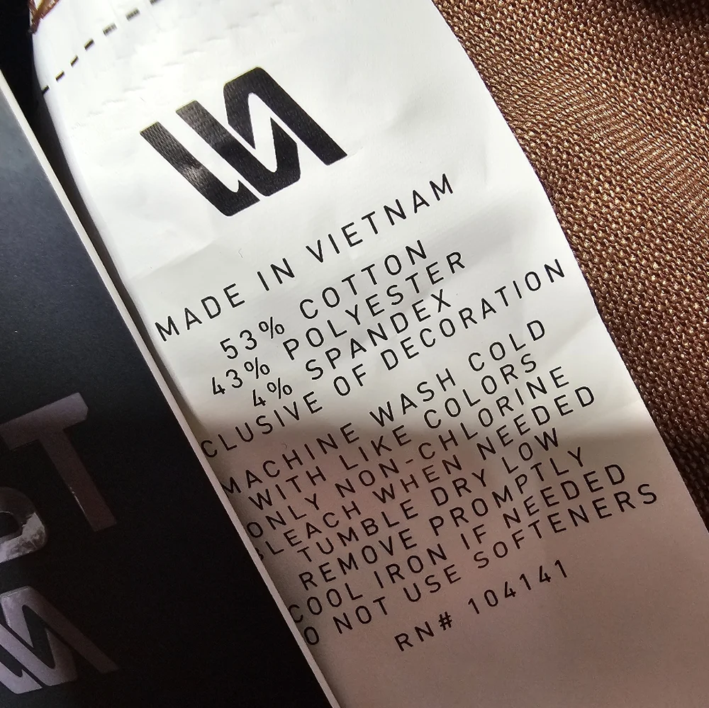 VRST Men's Long Sleeve Button Down Shirt Men's Brown Long Sleeve Shirt - Picture 9 of 11